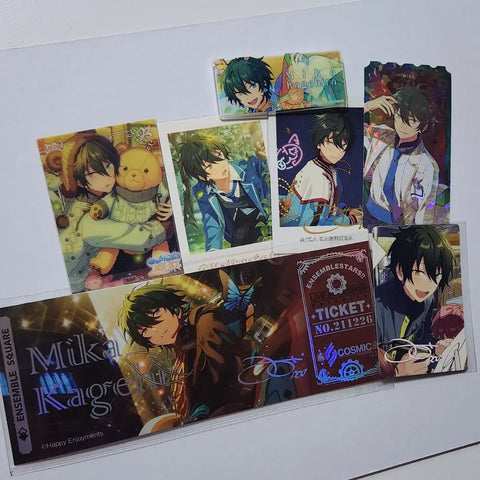 Bundle) Ensemble Stars Mika Illustration Name Tag Badge Pashakore Photocard 7th Anniversary
