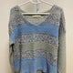 IU BNX V-neck Short Striped Knit T-shirt