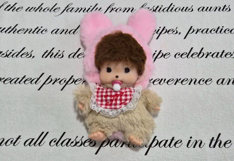 Pink Monchhichi Rabbit Doll