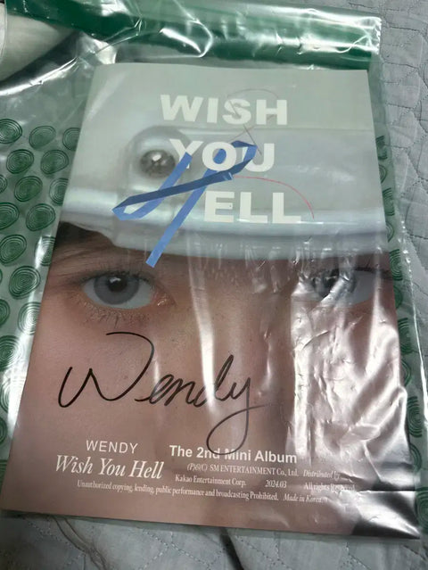 Wendy Wish You Hell signed album for sale.