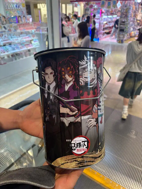 Demon Slayer figure, metal tin, popcorn container, goods