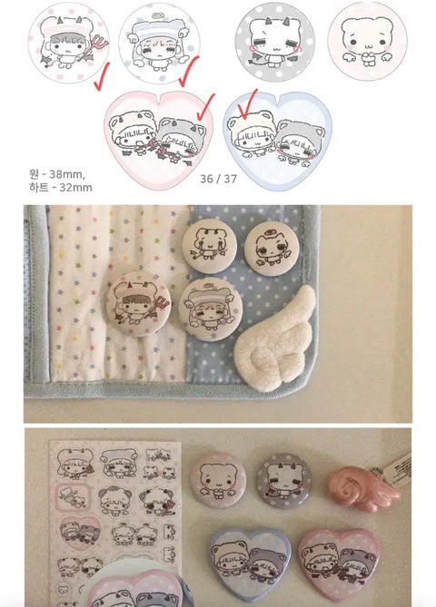 Unopened) BOYNEXTDOOR Woonhak Taesan Pin Badge Pin Button Bundle