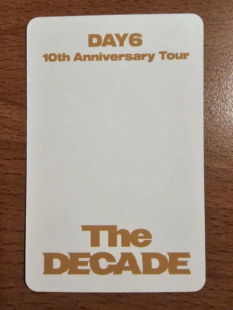 DAY6 THE DECADE Concert Final Show Sungjin Photocard