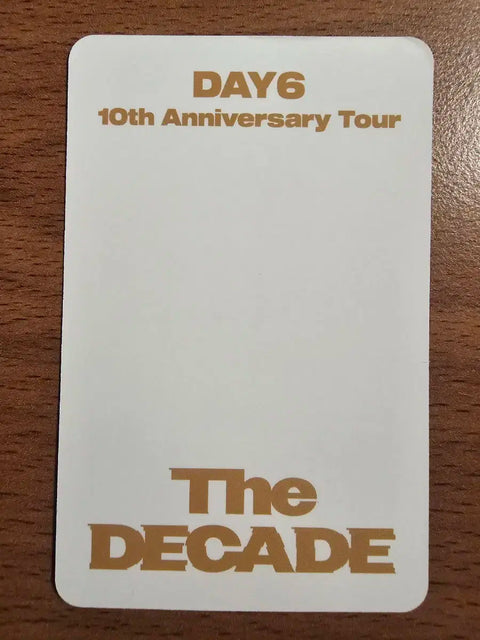 DAY6 THE DECADE Concert Final Show Dowoon Photocard
