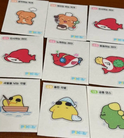 9 Sleepground (Jam뜰) Ttibu Seal stickers as a set