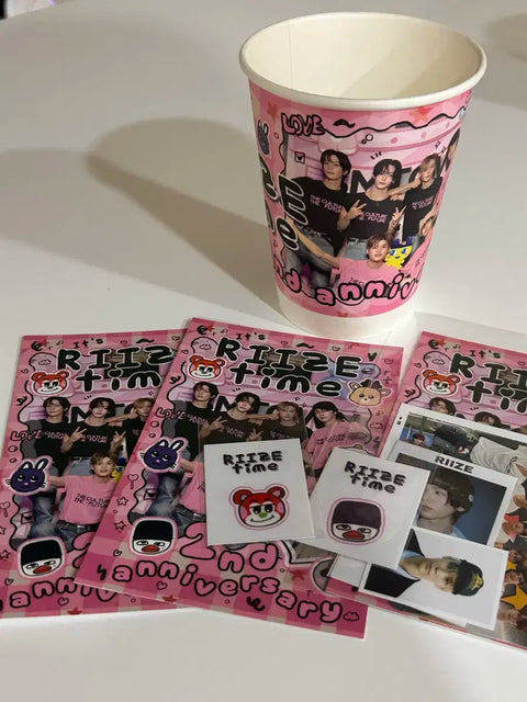 RIIZE 2nd Anniversary Cafe Cup Holder Lucky Draw Unofficial Goods Wonbin Eunseok Anton Sohee Sungchan Shotaro