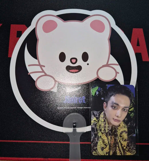 Stray Kids Karma Pop-up Lucky Draw Hyunjin Photocard + Genie Ret Fan Set