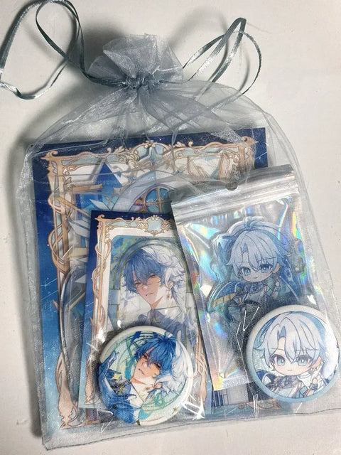 Painon Joint Knights Package Set Photocard Acrylic Can Badge Star Rail OP-nim NT-nim