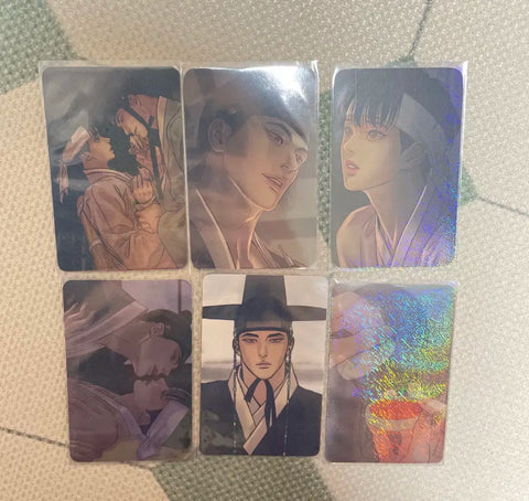 Yahoa-cheop (Painter of the Night) volume photocard and Yeonji Gonji lenticular photocard, all together.