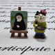 Cat artist miniature figure