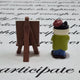 Cat artist miniature figure