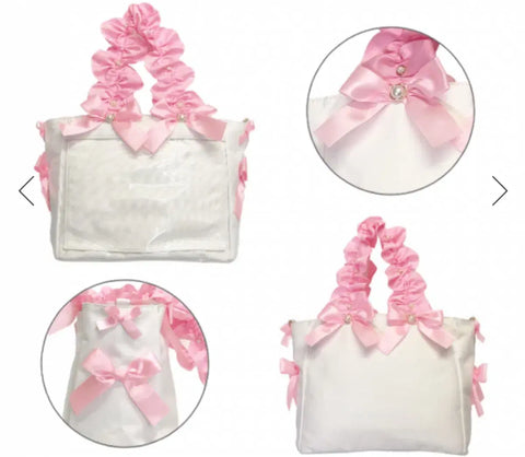 Jakmart A4 2way White Limited Candy Pink Ita Bag