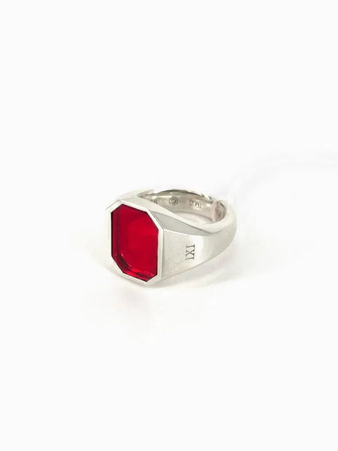 HERBIGHARO & FRICAV ring, clear red