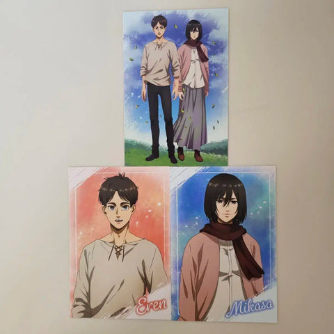 Attack on Titan Eren Mikasa Cabin Postcard 3-Piece Set