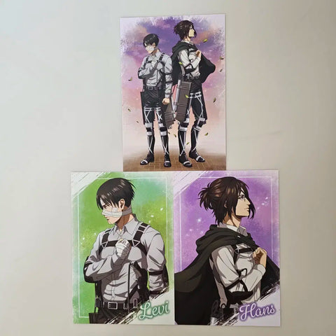 Attack on Titan Levi Hanji Postcard 3 Types