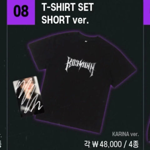 (No photocard) aespa Richman Pop-up MD Short-Sleeve T-Shirt Original Item Transfer
