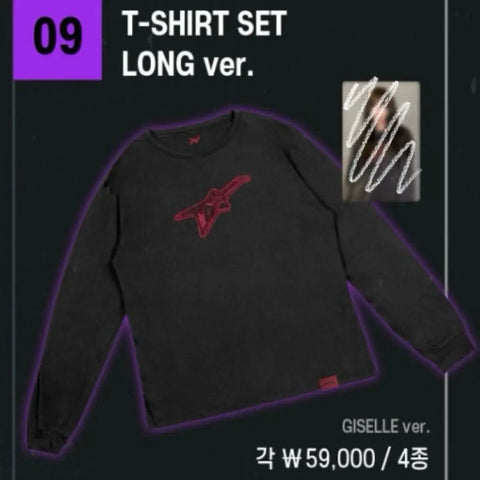 Excluding photocard) aespa Richman Pop-up MD T-shirt Long Version Long Sleeve Original Item for Sale