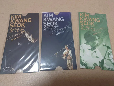 Singer Kim Kwang-seok Famous Song Lyrics Ticket Model Goods 3 Pieces as a Set