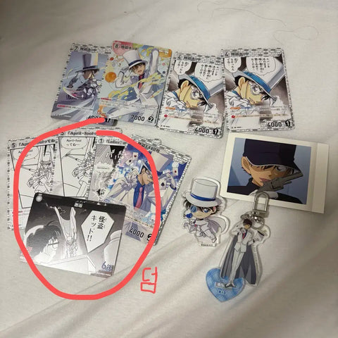 Detective Conan Phantom Thief Kid TCG Pasha Acrylic Keyring etc. Bundle Transfer
