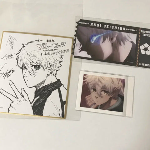 Blue Lock Episode Nagi Movie Theater Exclusive Original Art Board Ticket Pasha Bundle