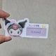 Sanrio Kuromi High Teen Sparkling Acrylic Badge Name Tag