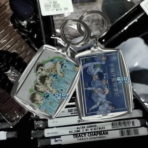 Conan) Police academy squad unofficial goods printed keyring Amuro Toru Rei Hiromitsu Matsuda
