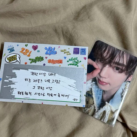 ZEROBASEONE Han Yujin Iconic Week 1 Fansign Photocard + Message