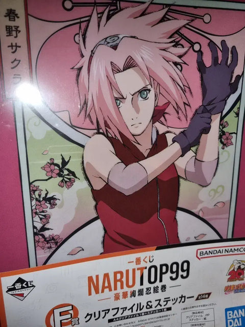Bandai Naruto Sakura Clear File + Stickers