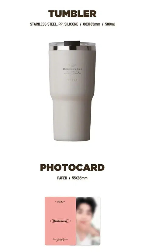 GOT7 Park Jinyoung 2023 Rendezvous Fancon Tumbler + Photocard