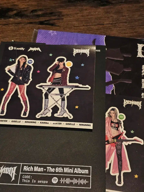 aespa Richman Spotify My Vault Limited Edition Sticker