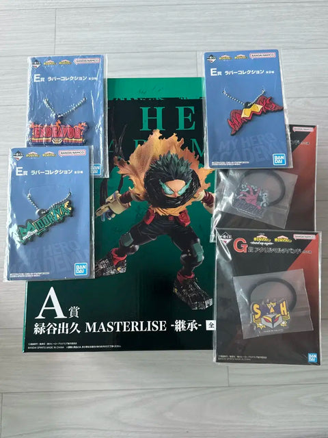 My Hero Academia Midoriya Ichiban Kuji A Prize, Rubber Charm and Acrylic Band Bundle