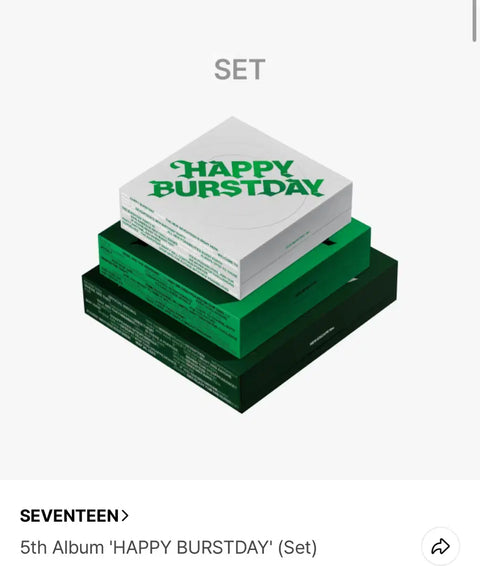 Seventeen 5th Album 'Happy Birthday' Unopened Full Set
