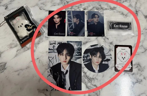 Stray Kids Lee Know Dominate Pop-up Benefit Coaster Postcard Lebit Charm Name Tag