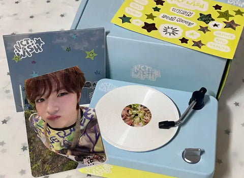 Shipped with tracking included) NCT Wish 1st Anniversary MD Turntable + Apple Music Sakuya