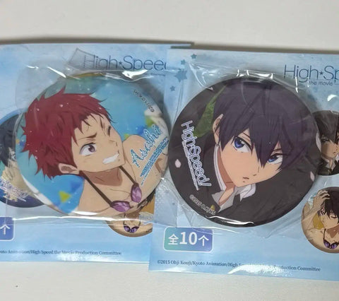 Free! Free! Nanase Haruka Shiina Asahi Can Badge Magnet Bundle