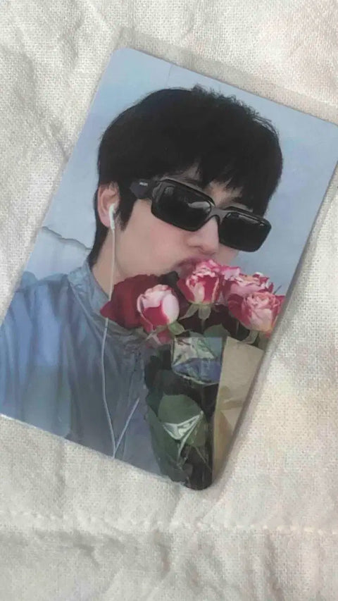 NCT Jaehyun photocard bouquet glasses