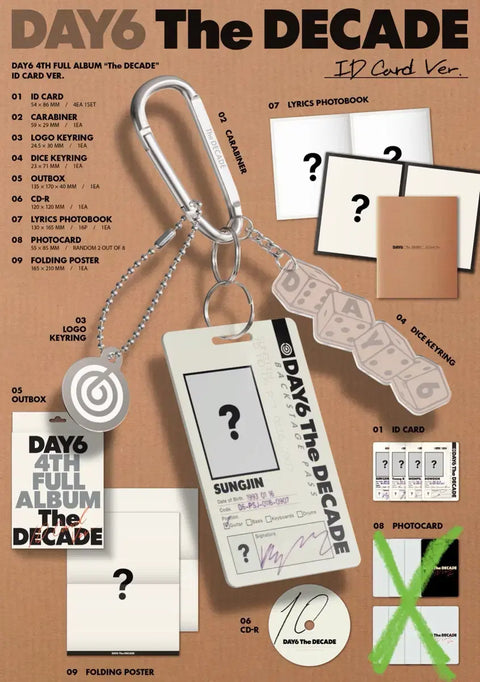 DAY6 The DECADE Album ID Card Version