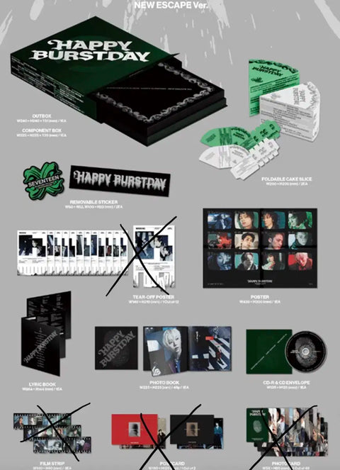 Seventeen 5th Album "Happy Birthday" Full Set