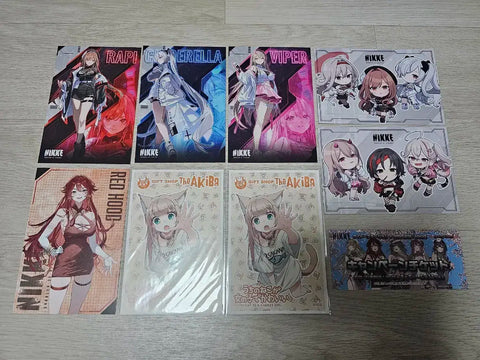 Selling Nikke Shibuya Tsutaya collaboration postcard set.