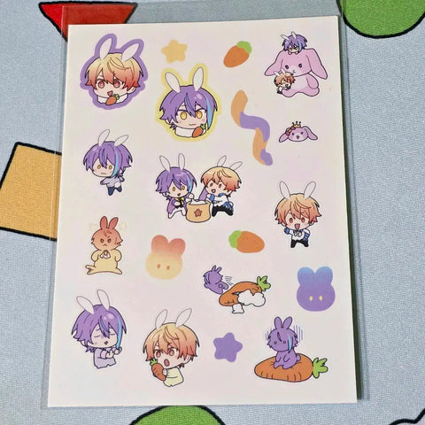 Selling Project Sekai unofficial goods, RR-nim's RuiTsuka die-cut stickers.