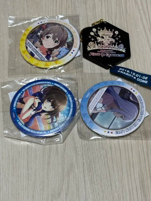 Selling Idolmaster merchandise.