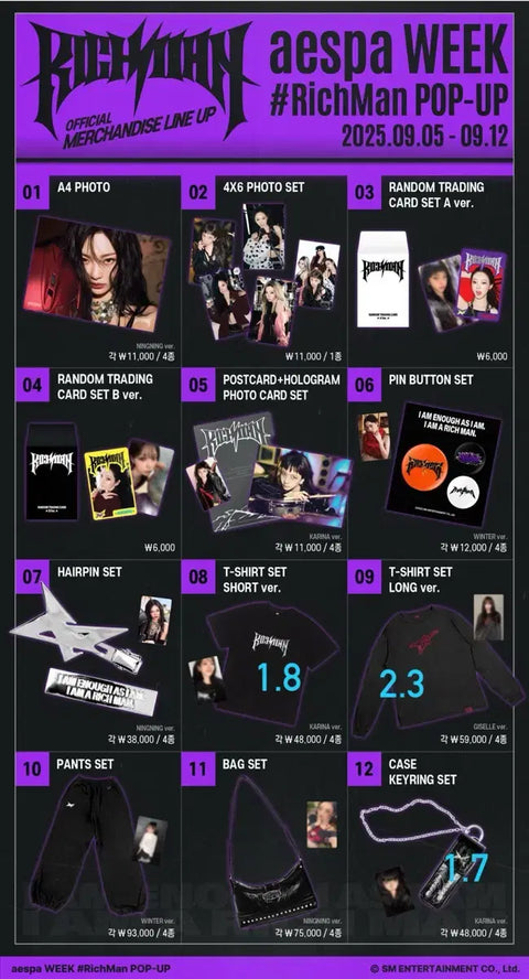 aespa Richman Pop-up MD Official Goods Transfer