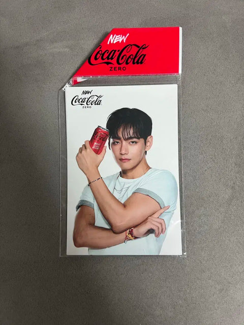 BTS V Coca-Cola Postcard Unopened Lots of freebies given.