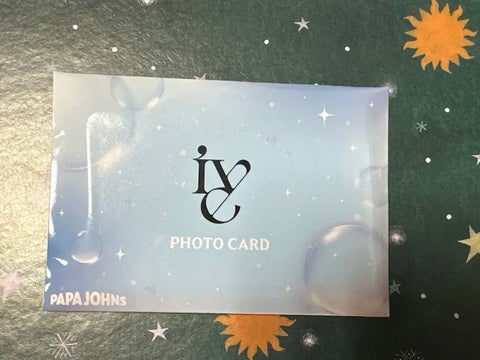 Unopened Papa John's IVE Photocards 8th Sale, All 6 Types Gifted, IVE Photocard