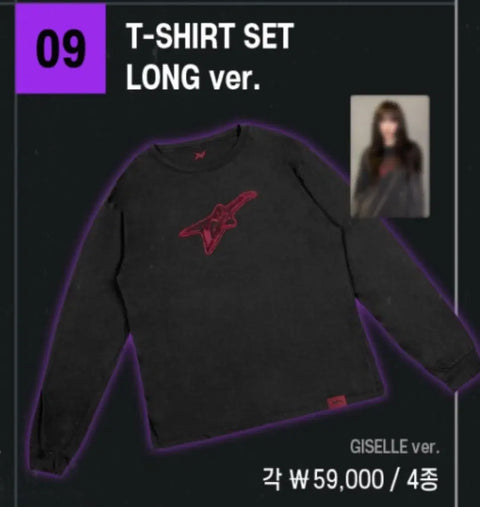 aespa Winter Richman T-shirt Long Sleeve Photocard