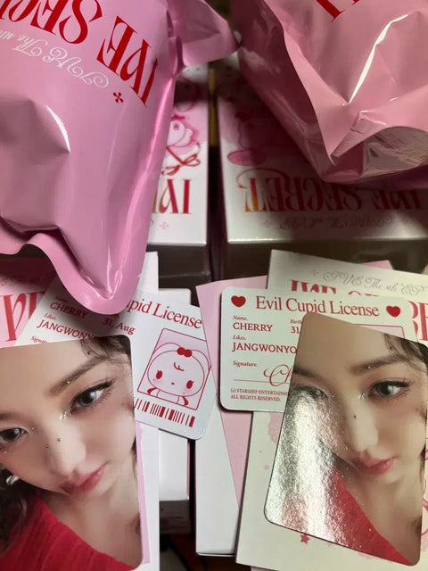 IVE Secret Jang Wonyoung Cherry Evil Cupid Doll Photocard Ilgan
