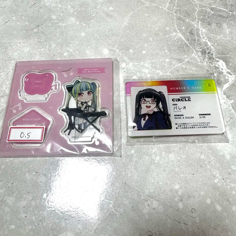 BanG Dream! Pareo Membership Card, Acrylic Items Bundle