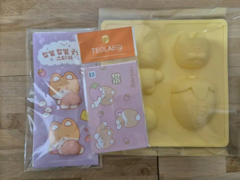 EXO Baekhyun fluff, ice tray, transportation card, bus card, sticker transfer