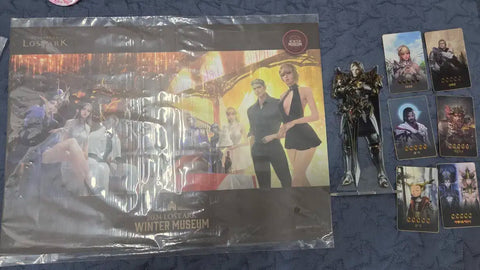 Lost Ark Winter Museum Poster + Sillian Acrylic Stand + Lostwind Cliff Card Set, selling all together urgently.