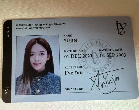 IVE Ahn Yujin ID card material ID card for sale